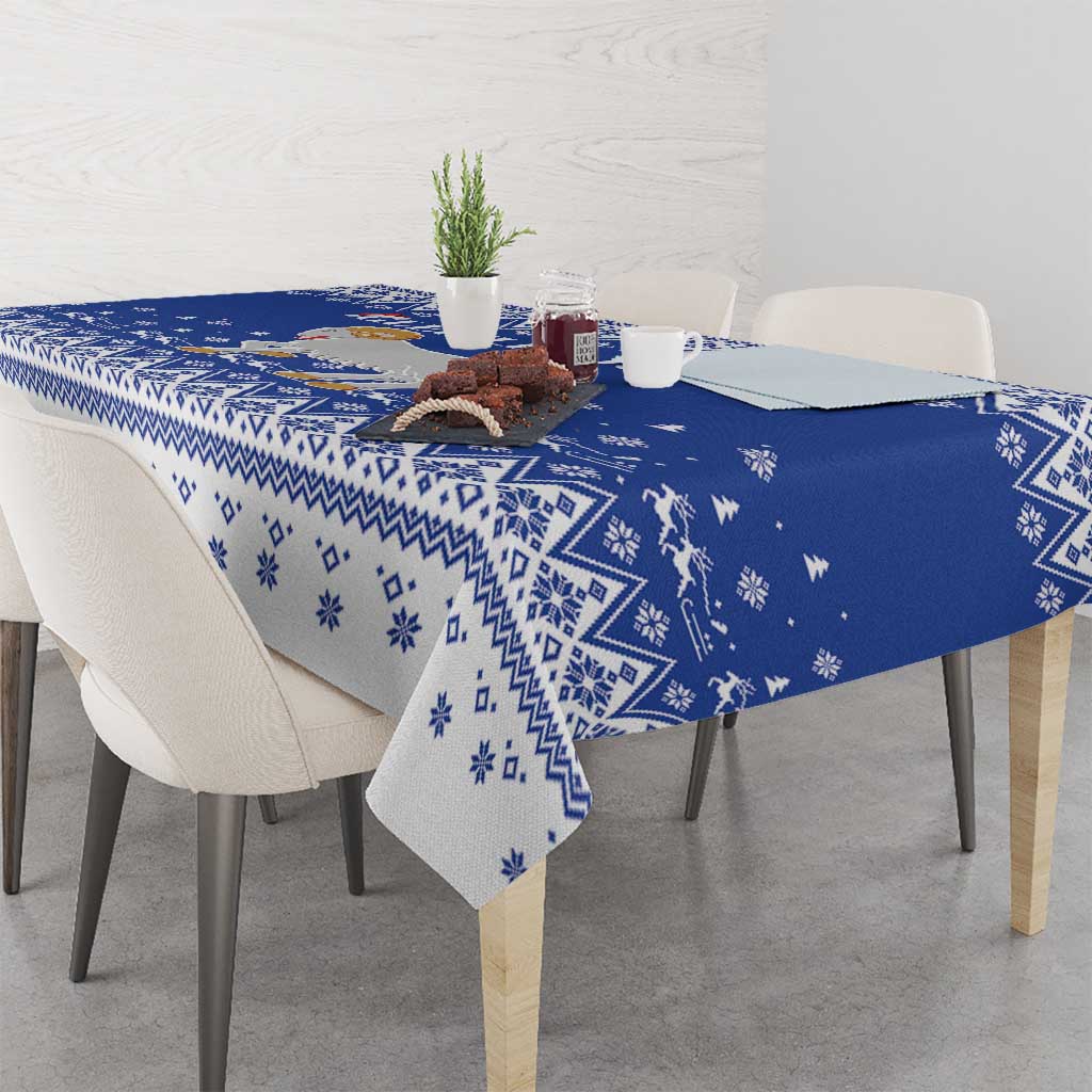 Faroe Islands Christmas Tablecloth Coat Of Arms Xmas Patterns - Wonder Print Shop