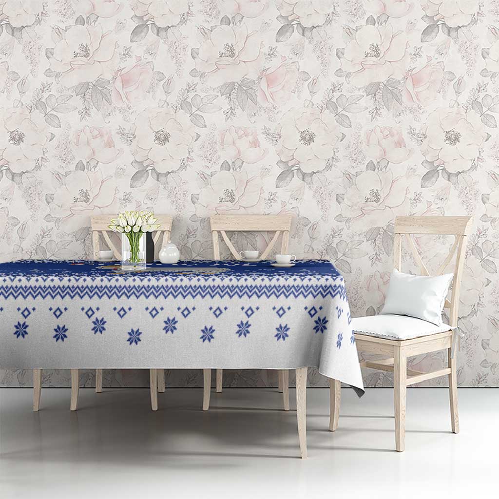 Faroe Islands Christmas Tablecloth Coat Of Arms Xmas Patterns - Wonder Print Shop
