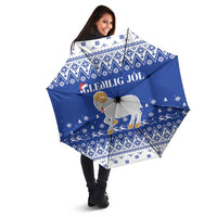 Faroe Islands Christmas Umbrella Coat Of Arms Xmas Patterns - Wonder Print Shop