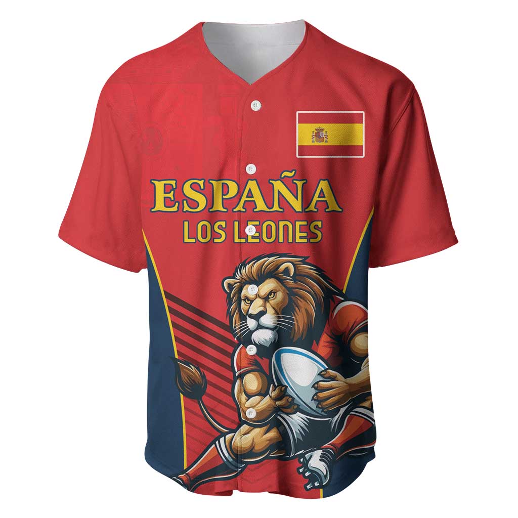 Custom Spain Rugby Baseball Jersey Los Leones Lion Mascot