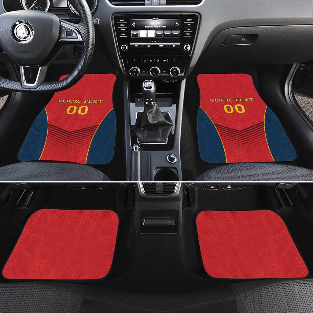 Custom Spain Rugby Car Mats Los Leones Lion Mascot LT18