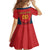 Custom Spain Rugby Family Matching Off Shoulder Short Dress and Hawaiian Shirt Los Leones Lion Mascot