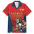 Custom Spain Rugby Family Matching Puletasi and Hawaiian Shirt Los Leones Lion Mascot