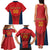 Custom Spain Rugby Family Matching Tank Maxi Dress and Hawaiian Shirt Los Leones Lion Mascot - Wonder Print Shop