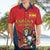 Custom Spain Rugby Hawaiian Shirt Los Leones Lion Mascot - Wonder Print Shop