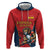 Custom Spain Rugby Hoodie Los Leones Lion Mascot - Wonder Print Shop