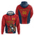 Custom Spain Rugby Hoodie Los Leones Lion Mascot - Wonder Print Shop