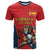 Custom Spain Rugby T Shirt Los Leones Lion Mascot - Wonder Print Shop