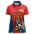 Custom Spain Rugby Women Polo Shirt Los Leones Lion Mascot