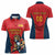 Custom Spain Rugby Women Polo Shirt Los Leones Lion Mascot