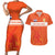 Custom Netherlands Rugby Couples Matching Short Sleeve Bodycon Dress and Hawaiian Shirt Windmill and Tulips With Jersey Pattern