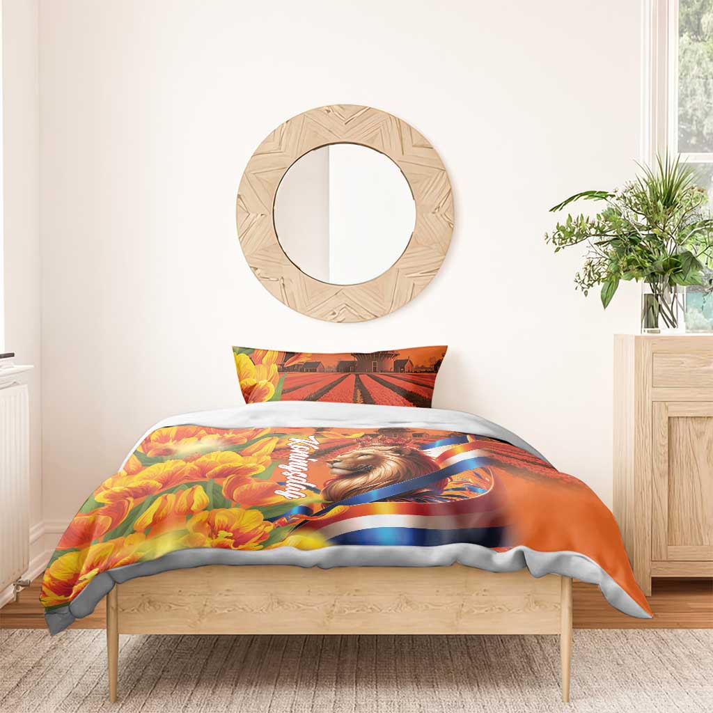 Netherlands Koningsdag Bedding Set Dutch Lion of Royal Pride