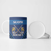 Finland Hockey Custom Ceramic Mug Suomi Lion Ice Pride 2026 Blue Version