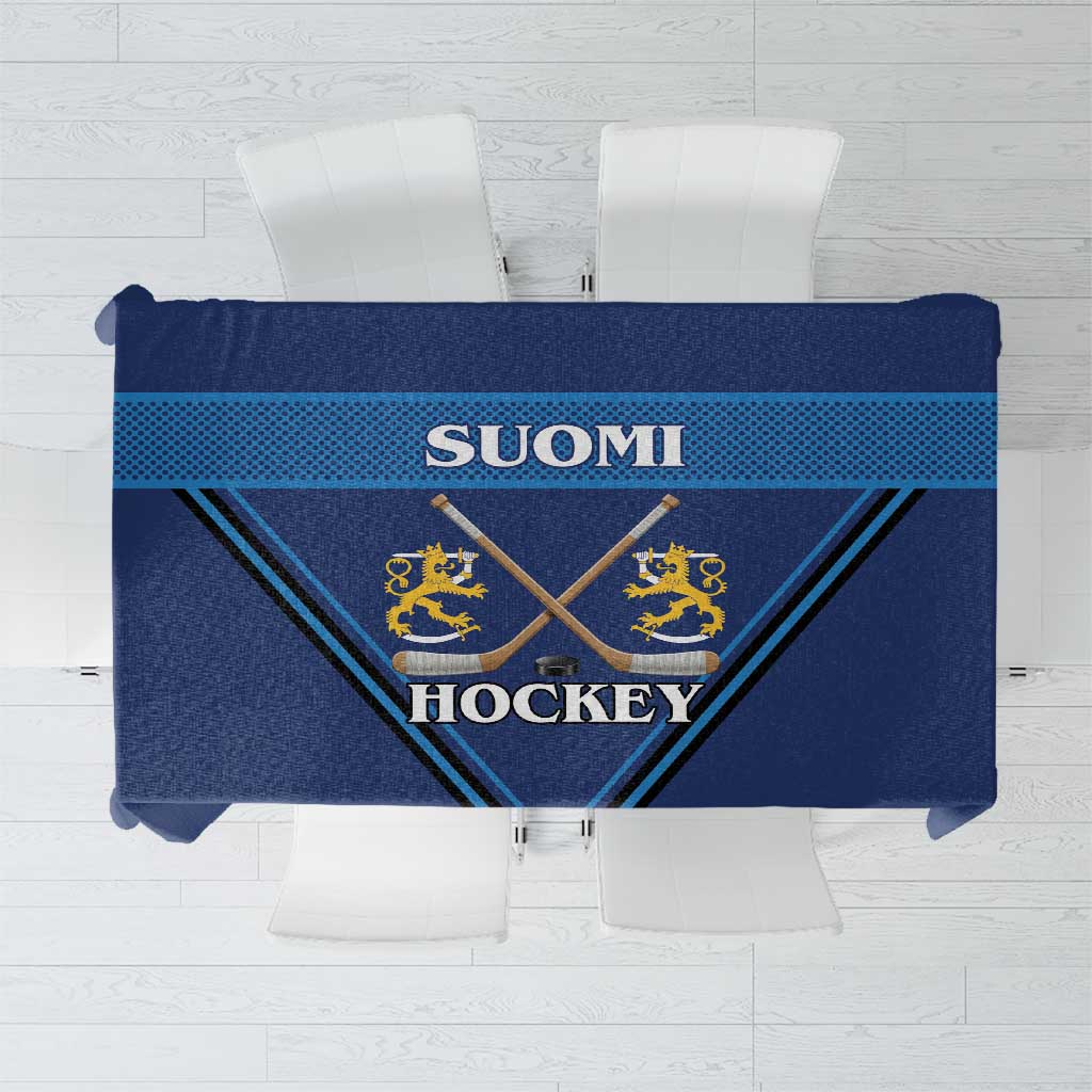 Finland Hockey Tablecloth Suomi Lion Ice Pride 2026 Blue Version