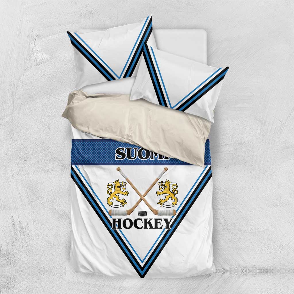 Finland Hockey Bedding Set Suomi Lion Ice Pride 2026 White Version