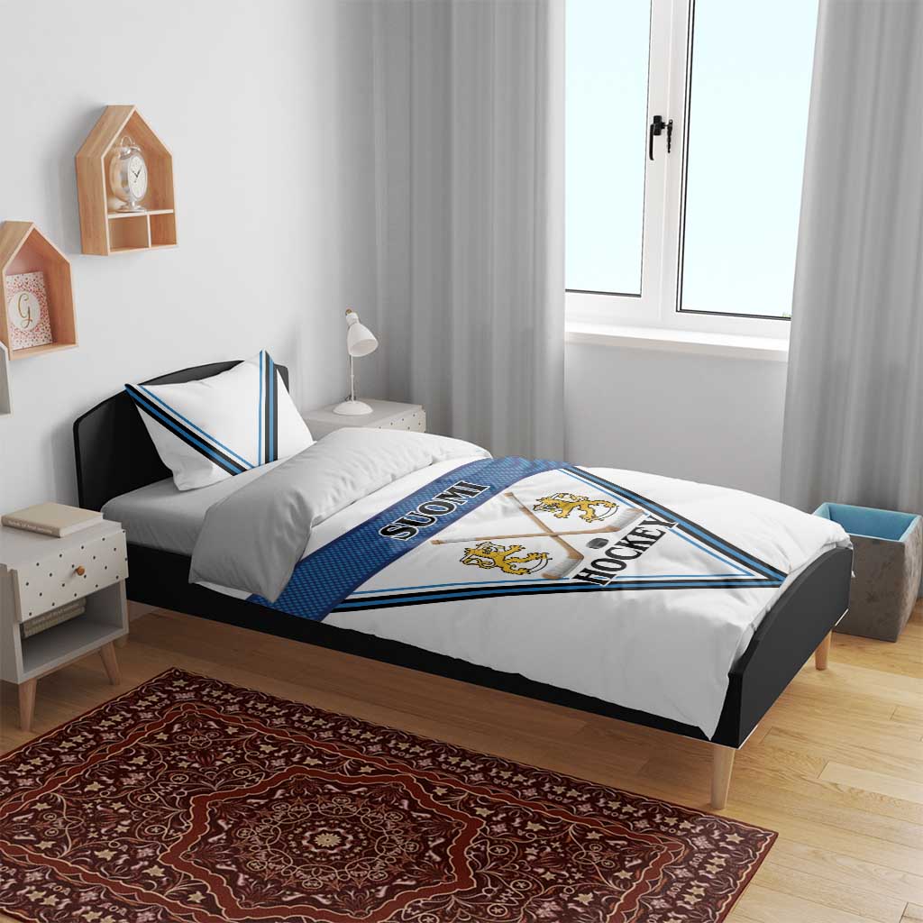 Finland Hockey Bedding Set Suomi Lion Ice Pride 2026 White Version