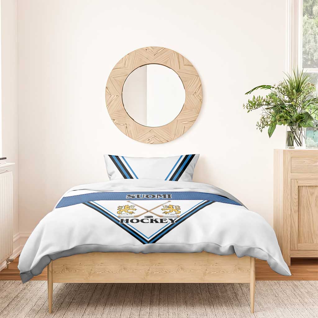 Finland Hockey Bedding Set Suomi Lion Ice Pride 2026 White Version