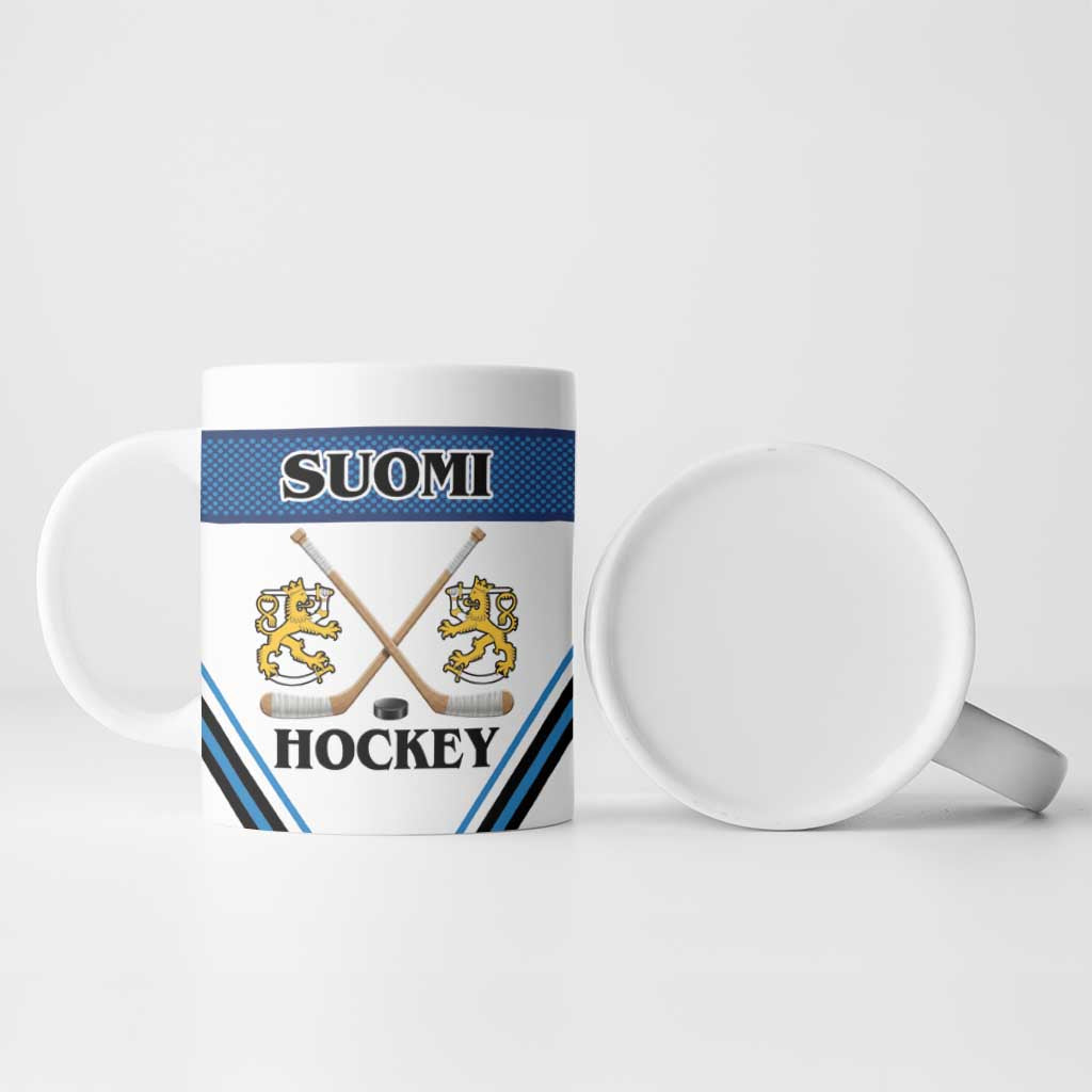 Finland Hockey Custom Ceramic Mug Suomi Lion Ice Pride 2026 White Version