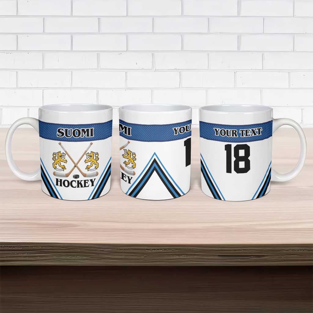 Finland Hockey Custom Ceramic Mug Suomi Lion Ice Pride 2026 White Version