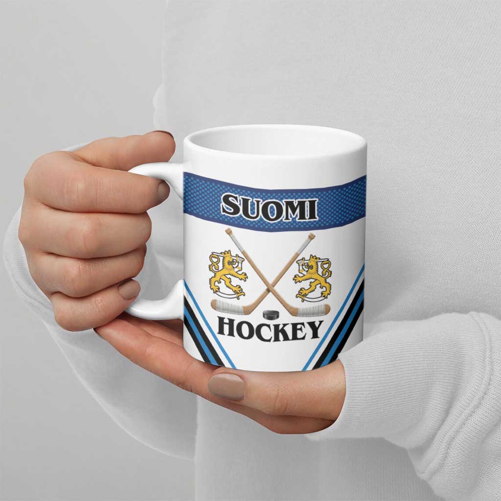 Finland Hockey Custom Ceramic Mug Suomi Lion Ice Pride 2026 White Version