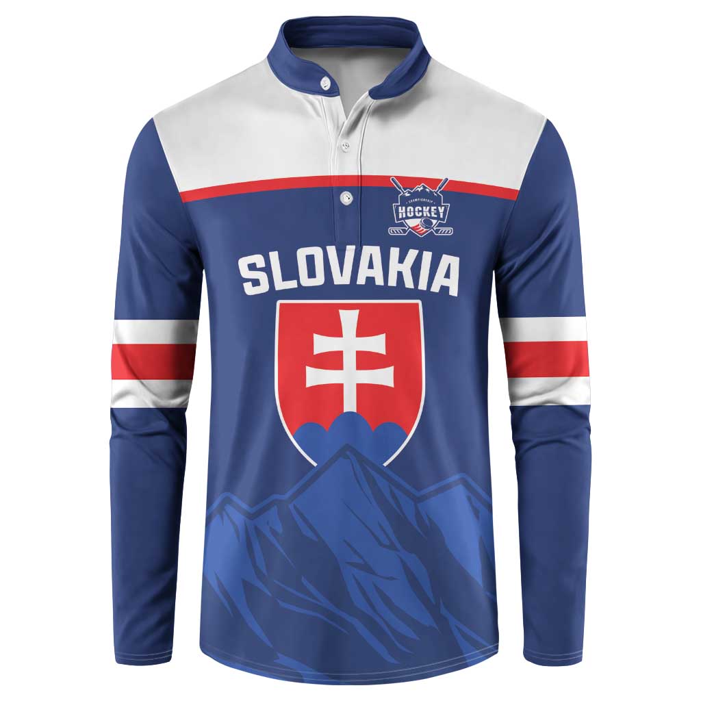Slovakia Hockey Custom Button Sweatshirt Tatra Mountain Pride 2026