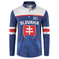 Slovakia Hockey Custom Button Sweatshirt Tatra Mountain Pride 2026