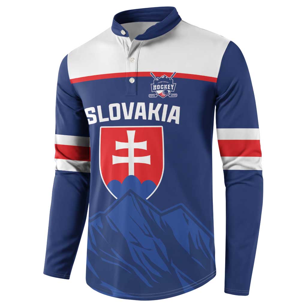 Slovakia Hockey Custom Button Sweatshirt Tatra Mountain Pride 2026
