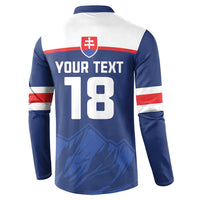 Slovakia Hockey Custom Button Sweatshirt Tatra Mountain Pride 2026