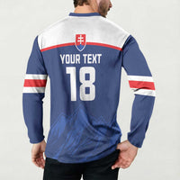 Slovakia Hockey Custom Button Sweatshirt Tatra Mountain Pride 2026