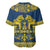 Sweden Daleclarian Horse Baseball Jersey Floral Folk Pattern Blue Version