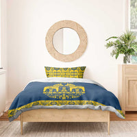 Sweden Daleclarian Horse Bedding Set Floral Folk Pattern Blue Version