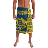 Sweden Daleclarian Horse Lavalava Floral Folk Pattern Blue Version