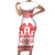 Sweden Daleclarian Horse Short Sleeve Bodycon Dress Floral Folk Pattern White Version