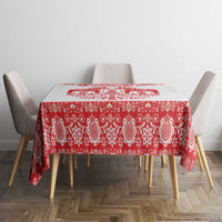 Sweden Daleclarian Horse Tablecloth Floral Folk Pattern White Version
