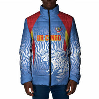 Custom DR Congo Football 2026 Padded Jacket Leopard Power Fan Style