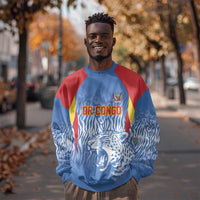 Custom DR Congo Football 2026 Sweatshirt Leopard Power Fan Style