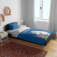 Personalized Greenland National Day Bedding Set Polar Bear With Dwarf Fireweed