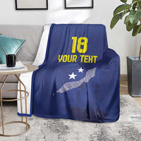 Custom Curacao Football Blanket La Pantera Negra