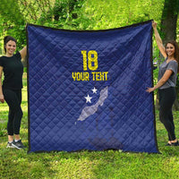 Custom Curacao Football Quilt La Pantera Negra