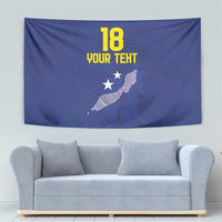 Custom Curacao Football Tapestry La Pantera Negra