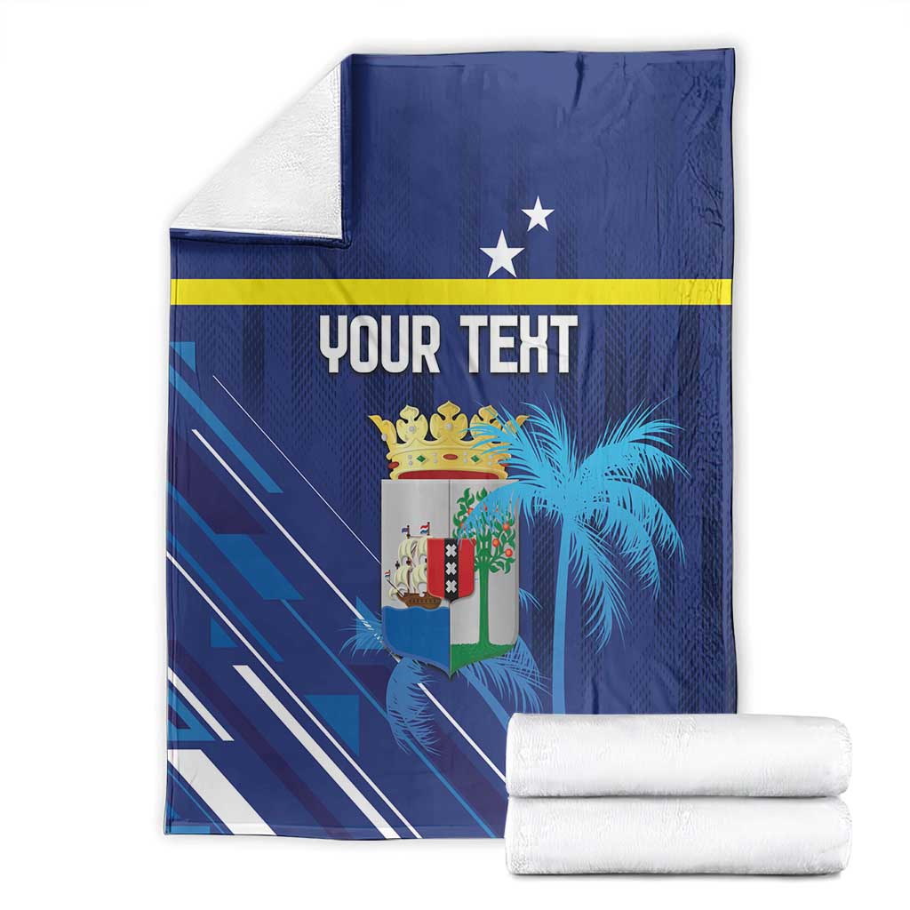 Personalized Curacao Flag Day Blanket Dia di Bandera