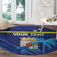 Personalized Curacao Flag Day Round Carpet Dia di Bandera