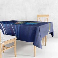 Personalized Curacao Flag Day Tablecloth Dia di Bandera
