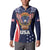 Custom USA Rugby Button Sweatshirt American Eagle With USA Flags - Wonder Print Shop