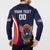 Custom USA Rugby Button Sweatshirt American Eagle With USA Flags - Wonder Print Shop