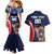 Custom USA Rugby Couples Matching Mermaid Dress and Hawaiian Shirt American Eagle With USA Flags - Wonder Print Shop