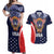 Custom USA Rugby Couples Matching Off Shoulder Maxi Dress and Hawaiian Shirt American Eagle With USA Flags - Wonder Print Shop