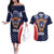 Custom USA Rugby Couples Matching Off The Shoulder Long Sleeve Dress and Hawaiian Shirt American Eagle With USA Flags - Wonder Print Shop