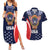 Custom USA Rugby Couples Matching Summer Maxi Dress and Hawaiian Shirt American Eagle With USA Flags - Wonder Print Shop