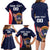 Custom USA Rugby Family Matching Long Sleeve Bodycon Dress and Hawaiian Shirt American Eagle With USA Flags - Wonder Print Shop